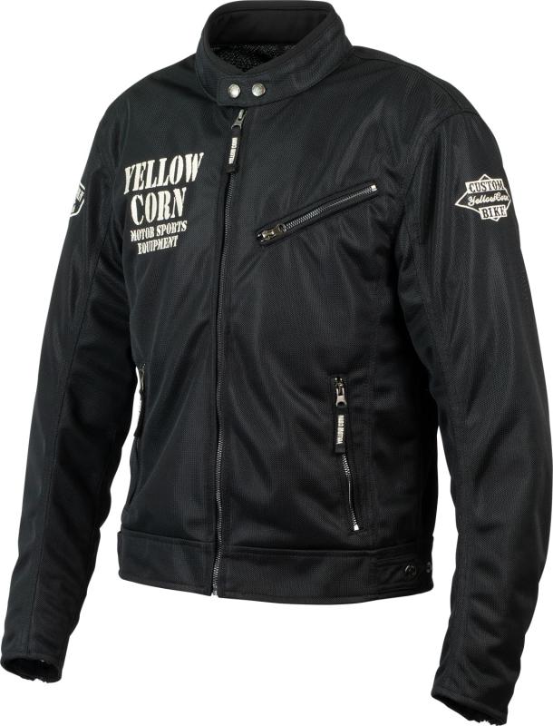 [イエローコーン] YB-4121 ライトメッシュジャケット BK L