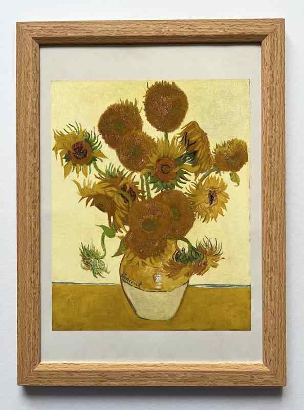 乐天商城 - ゴッホ Van Gogh『ローヌ川の星月夜』A4 光沢紙プリント 絵画アートポスター フレーム付 日本製
