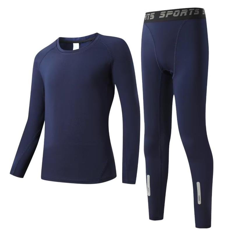 [Muxuryee] スポーツインナー キッズ 上下セット ジュニア サッカー インナーシャツ 長袖 スポーツタイツ コンプレッションウェア 野球 アンダーシャツ スパッツ 防寒インナー スキー ウェア