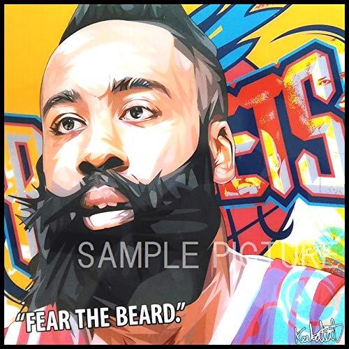 ジェームス ハーデン NBAバスケットボール 海外スポーツアートパネル 木製 壁掛け ポスター インテリア用