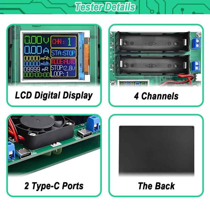 JYUDAUFU デジタル表示 18650 電池容量テスター