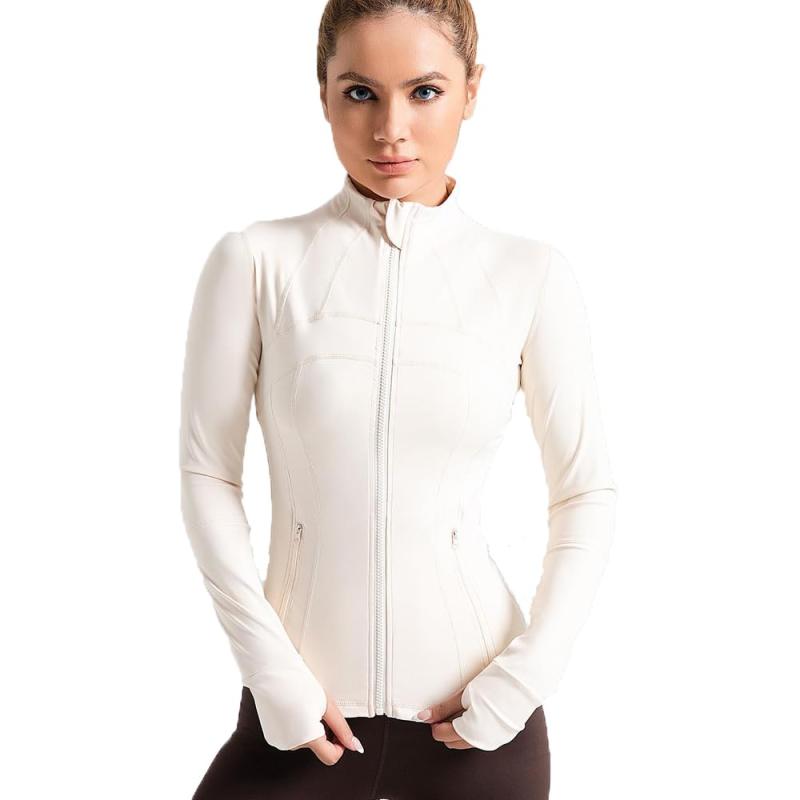 [SUOTF] 女性用フィットネスジャケット走行ヨガスリムフィット軽量スポーツウェア