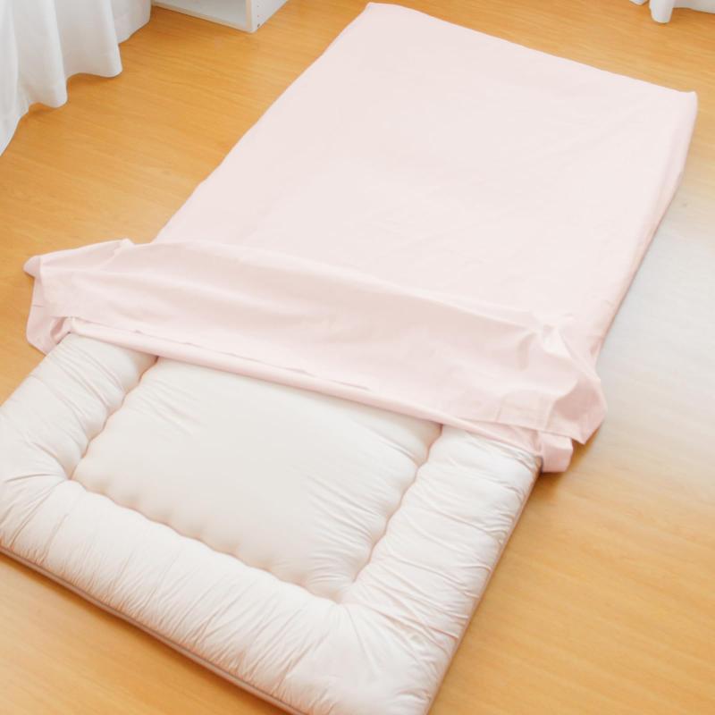 眠夢ナビ フラットシーツ 敷布団シーツ シングル 防ダニ 厚手 厚地 オックス生地 綿100％ 日本製