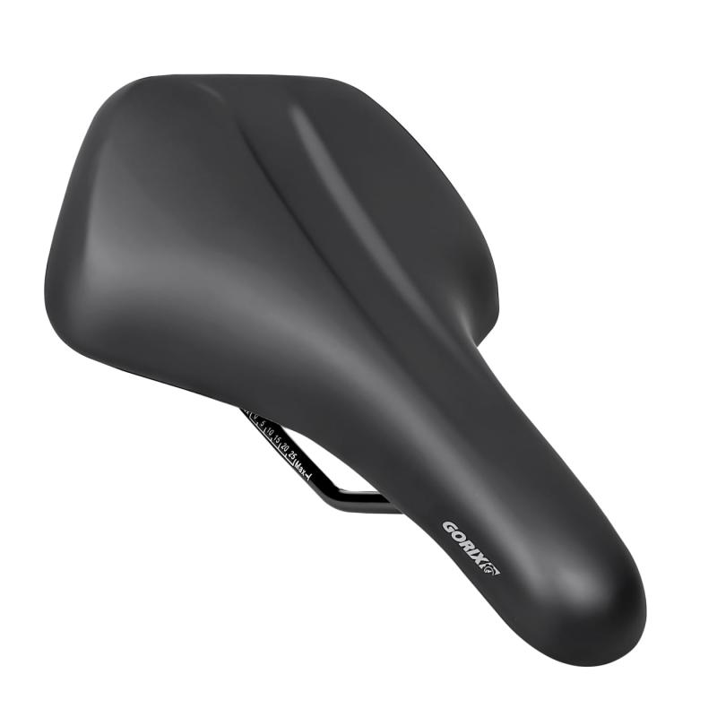 GORIX(ゴリックス)サドル 自転車 [厚めのクッション、どっしり座れる幅広座面] ロングライド向き ロードバイク 衝撃吸収 自転車サドル交換 (GX-SN714)