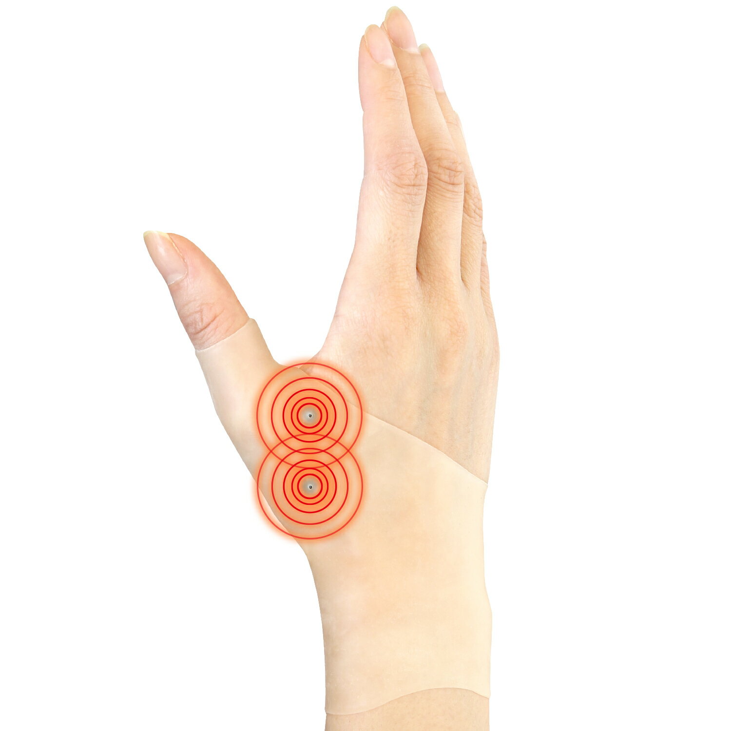 【メーカー公式】 スマホ使いすぎによる親指の痛み対策サポーター 磁気治療器 磁気サポーター メディカルらーく　手用 ゲル素材 手 サポーター 親指 血行改善 磁石 磁気 水仕事 ゲル コリ 痛み 痛い 左右兼用