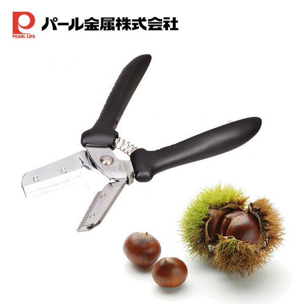 便利小物 栗くり坊主 ソフトグリップ C-3809栗 皮むき 日本製 替え刃1枚付 パール金属のサムネイル