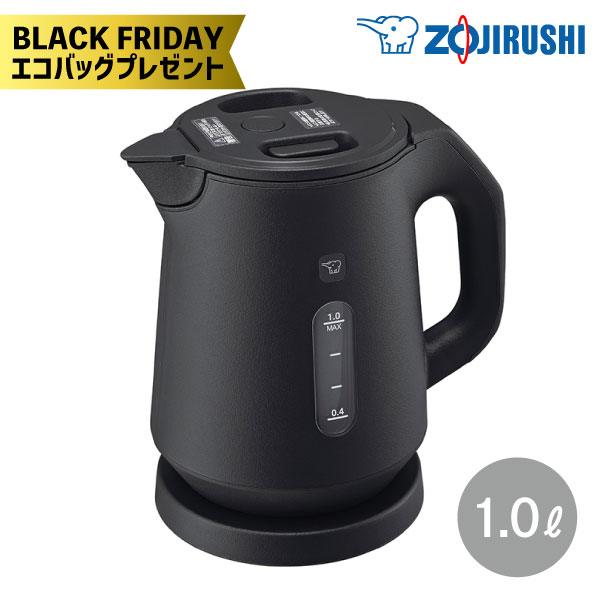 【エコバッグプレゼント】象印 電気ケトル CK-KA10 1.0L BM スレートブラック 電気ポット ポット 保温 ..