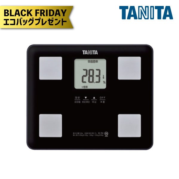 【エコバッグプレゼント】タニタ 体組成計 BC-760-BK ブラックデジタル 軽量 コンパクト 体脂肪計 立て..