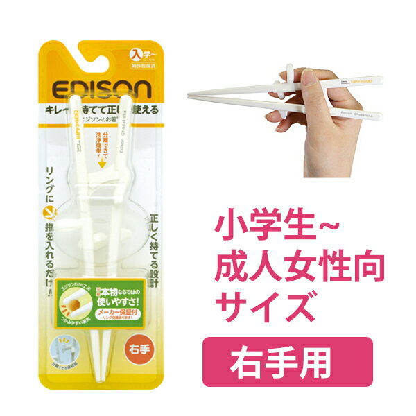 エジソンのお箸 II 右手用 入学〜成人女性向 矯正箸 矯正おはし 右きき用 右利き用 箸使い 持ち方 chopsticks 練習エジソン