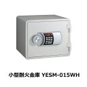 小型耐火金庫 テンキー式 YES YESM-015 WH ホワイト エーコー家庭用 同梱不可＜日曜・祝日・夜間配送不可＞