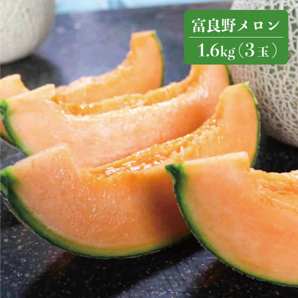 【予約販売※7月中旬~9月下旬頃発送】富良野メロン 1.6kg 3玉 北海道 産直 産地直送 メロン 甜瓜 赤肉 赤肉メロン 3大産地 果物 お取り寄せ 新鮮果物 北の大地 北海道産 同梱不可