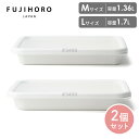 蓋付バットM 蓋付バットL 2点セット N-VTF 富士ホーロー 食品保存 保存容器 琺瑯 トレー 下ごしらえ 味付け ホーロー製品 琺瑯製品 フタ付 オーブン...