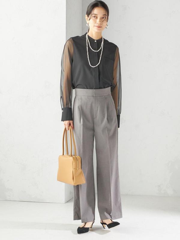 [シップス フォー ウィメン] SHIPS for women パンツ 洗濯機可能 マルチ ファンクション ワイド スラックス レディース 313150754