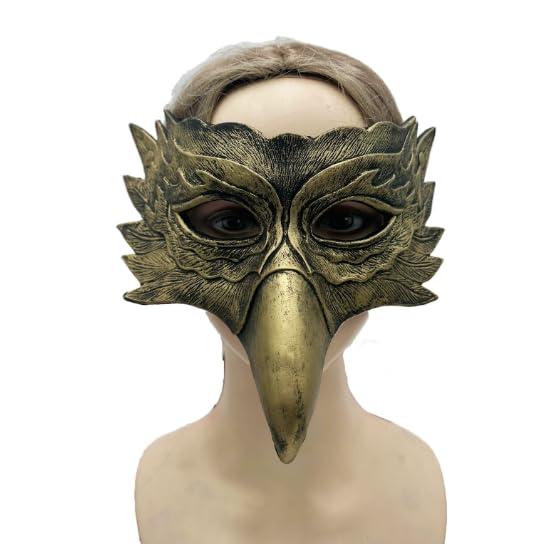 [LYING] ハロウィン 仮面 鳥 お面 アニマル 鳩のマスク パンク風 コスプレ レディース メンズ パーティー カーニバル 動物 仮装マスク PUレザー 変装アクセサリー 小道具 お祭り コスチューム