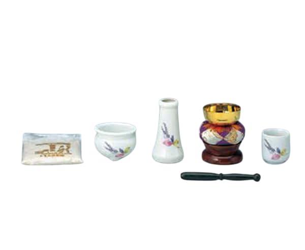 ペット用仏具セット リン入り三ツ具足／ラベンダー | 仏具 仏壇用品 手元供養