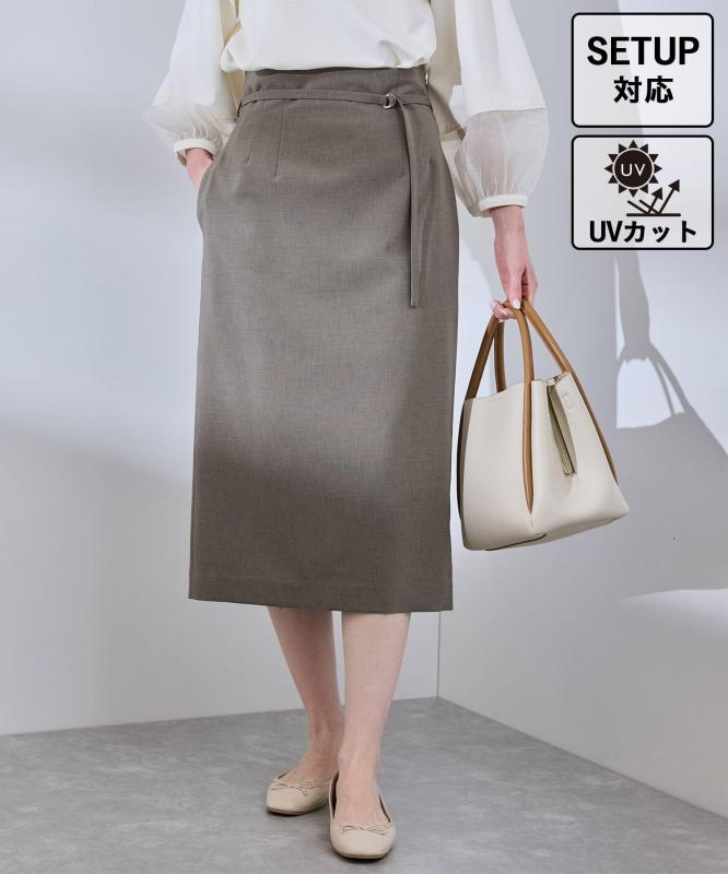 [ロペピクニック] UV対応 リネンライクアイラインスカート/セットアップ対応 レディース GDC15300 コゲ茶メイン (20) 38 kurasidou-10117592 暮らし堂ショップ サンプル画像2