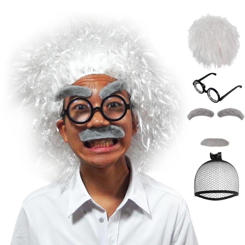 Silver &amp; Style 博士 かつら コスプレ 白髪 ウィッグ メガネ ヒゲ 科学者 おじいさん 宴会 ネタ