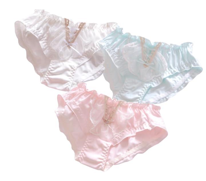 ukiuki usagi 男の娘パンツ 女装パンツ コスプレコットン3枚セット