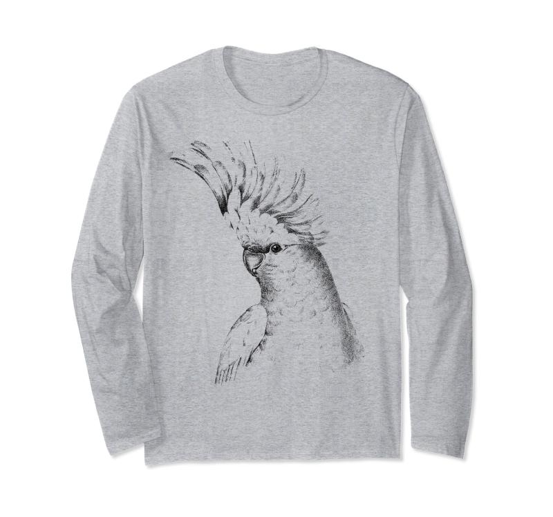 コカトゥー鳥オウムコカトゥーインコ芸術的なグラフィック 長袖