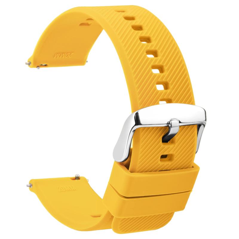 Rakuten - TStrap シリコン 時計 ベルト 20mm - ラバー メンズ 腕時計バンド - スマートウォッチ ベルト 交換ベルト - 防水時計ストラップ替え - スライド式バネ棒工具不要 時計べるとばんど