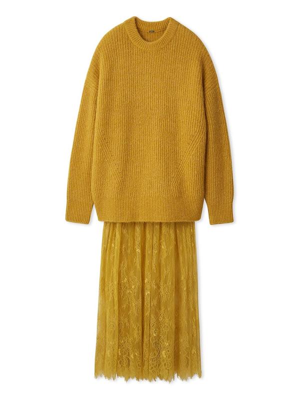 Mila Owen(ミラオーウェン) ニットプルオーバー×レーススカートコーデSET09WNO245112レディース