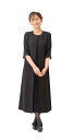 (マーガレット)m318 夏用 ロング 夏素材 前開き 大きいサイズ ワンピース レディース ブラックフォーマル 喪服 礼服 冠婚葬祭 M/L/LL/3L