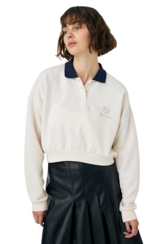 [マウジー] EMBROIDERY POLO プルオーバ