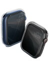 UNIQ Apple Watch ケース アップルウォッチ用 保護ケース 衝撃 吸収 耐衝撃 スリム Series9/8/7 対応 DUAL PACK GLAS...