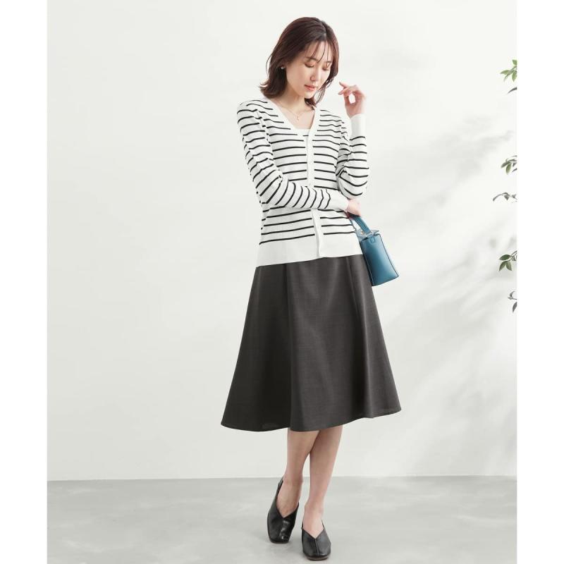 ROPE' PICNIC(ロペピクニック) スカートビット付麻調きれいめフレアスカートレディース kurasidou-10120297 暮らし堂ショップ サンプル画像3