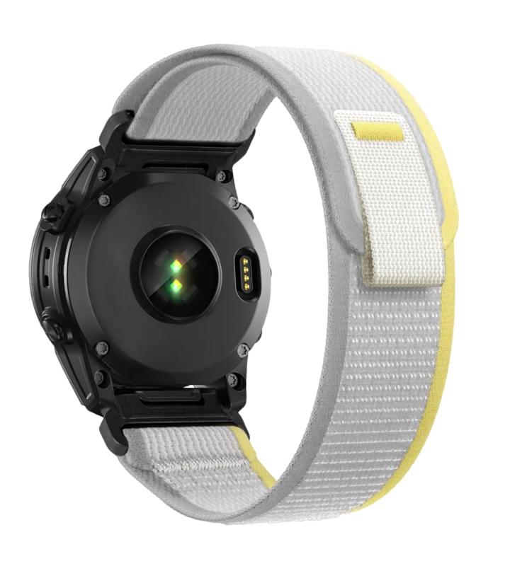 [YUXUAN] トレイルループ ナイロン バンドGarmin Fenix 5/6/7,Fenix 8 47mm Pro Solar 用 クイックフィット 22mm エラスティックナイロン交換ストラップGarmin Forerunner 935/745/
