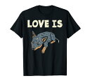 愛はヒーラー かわいい ブルーレッド オーストラリアンキャトルドッグ ペットギフト Tシャツ
