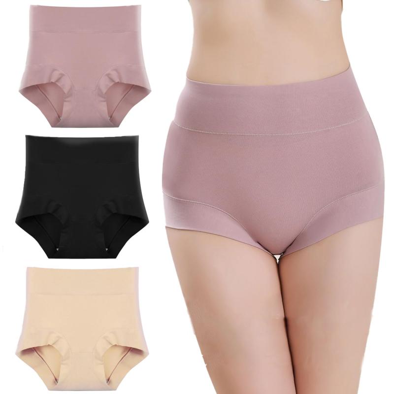 [Angel's Closet] 深履き ショーツ 3枚セット ハイウエスト お腹すっぽり 3D立体 シームレス ショーツ 無縫製 美尻ショーツ ストレッチ