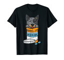 抗鬱剤 ヒーラー 動物 ペット ブルー レッド キャトル ドッグ ギフト Tシャツ
