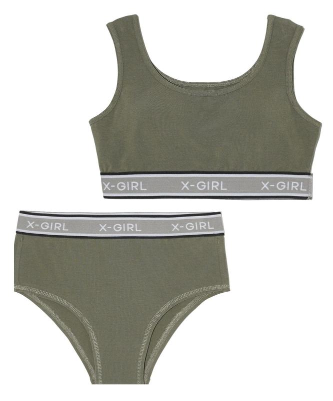 [エックスガール] アンダーウェア LOGO UNDERWEAR SET ロゴアンダーウェアセット レディース 105242055..