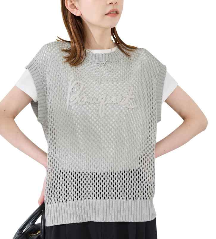 [ロペピクニック] ニットプルオーバー コード刺繍入りメッシュロゴニット レディース kurasidou-10099676 暮らし堂ショップ サンプル画像2