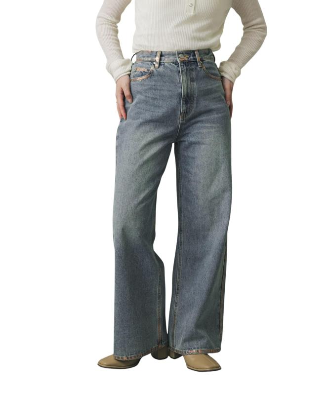 [センスオブプレイス] ジーンズ ハクプリントデニム レディース AAA6-24B005