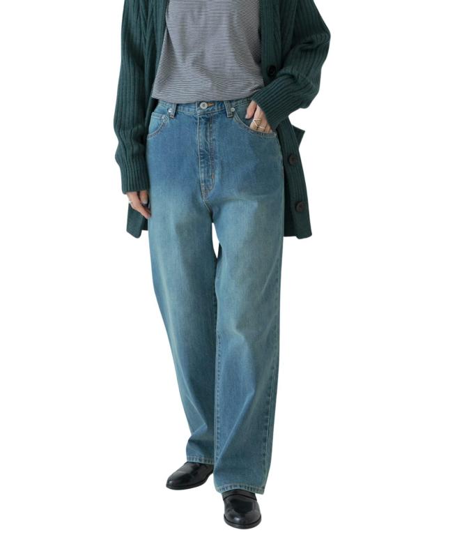  ジーンズ 『4サイズ展開』new basic ストレートフィットデニムパンツ レディース URA5-24C025