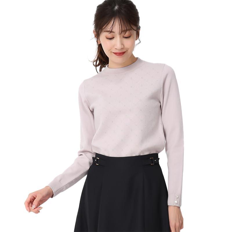 Rakuten - [ミッシュマッシュ] レディース ニット セーター フェミニン ラメ ハイネック くすみカラー ショート丈 MM448315