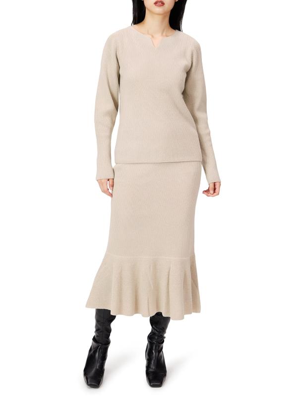 [ミラオーウェン] デコルテニット×マーメイドスカートSETUP 09WNO215013 レディース