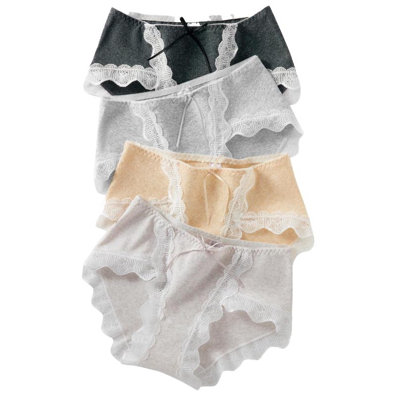 [ClarKarida] ショーツ レディース 綿 ローライズ パンツ 下着 女性 ショーツ セット かわいい レース パンティー