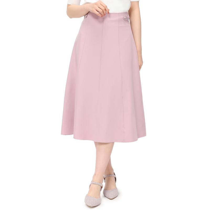 [ミッシュマッシュ] レディース 春夏 ladies フェミニン フレア スカート オフィス シンプル 膝丈 MM427207