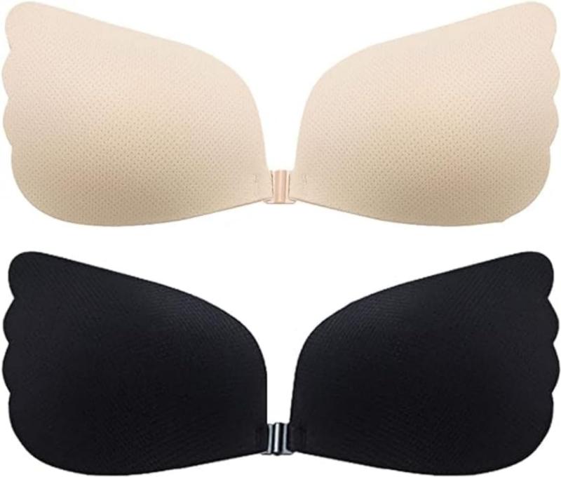 [secgarne] ストラップレスブラ 紐なしブラ ヌーブラ 【通気して蒸れない】 ヌーブラ ソープパッドで夢の2カップUP↑激盛り パッド パット 水着用 ビキニ ビーチ