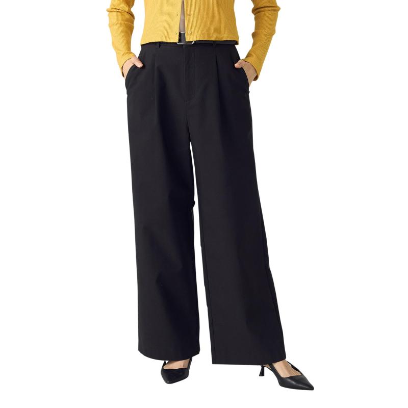 [コムサイズム] [コムサモデルズ] 【美しいベーシックパンツ】ワイドシルエット チノパンツ 38-52PK50-205