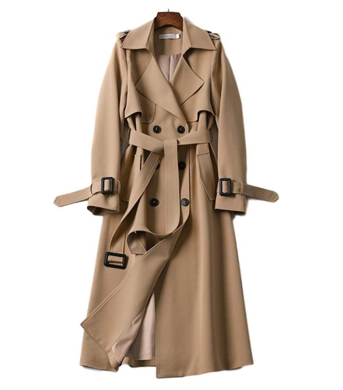 [JINLUN] トレンチコート レディース ロング丈 ロングコート 裏地付き 軽い 秋 アウター スプリングコート 秋 秋コート 春物 春服 フォーマル 大きいサイズ