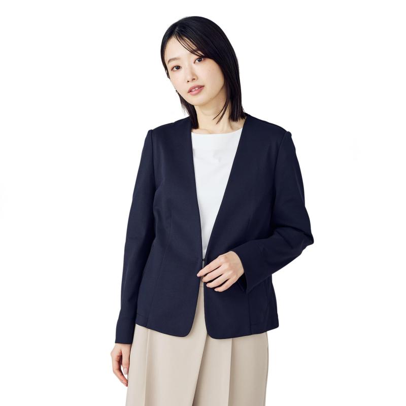 Rakuten - [コムサイズム] 鹿の子ノーカラージャケット 12-20JK04-205