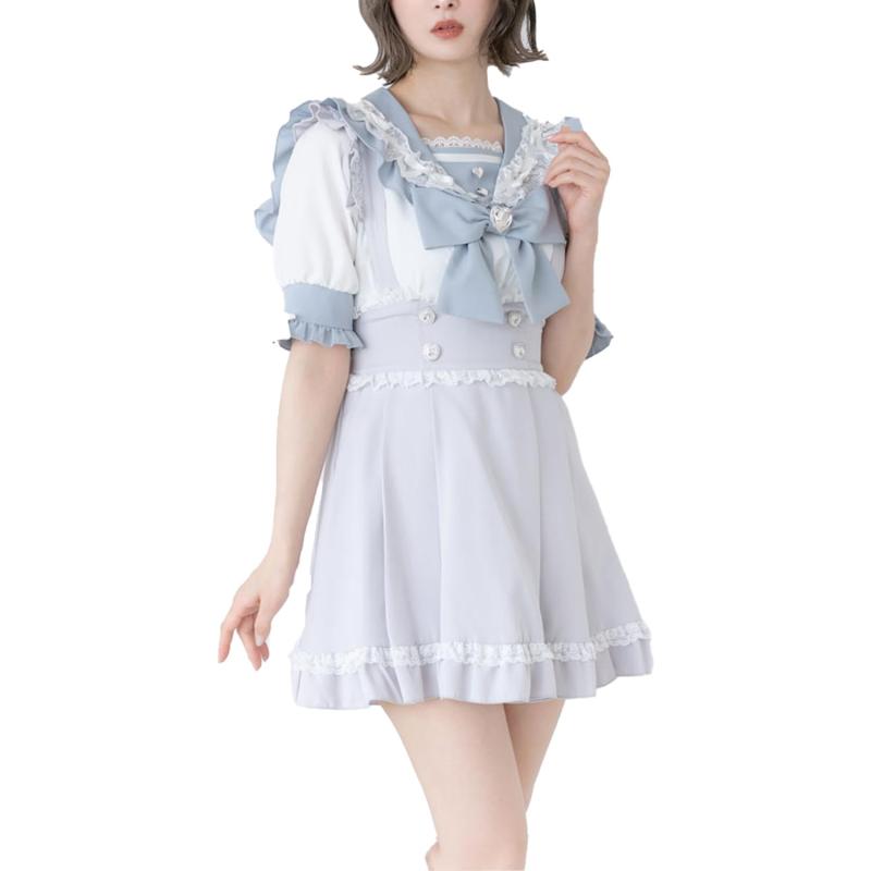 ディアマイラブ（DearMyLove） 量産型 地雷系 服[ディアマイラブ] スカート ハートビジューレーススカート レディース 533332 ブルーグレー 夢展望レディース