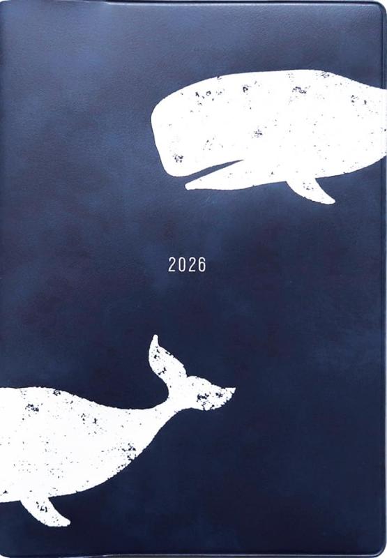 エルコミューン マトカ 手帳 2026年 1月始まり B6 マンスリー クジラ
