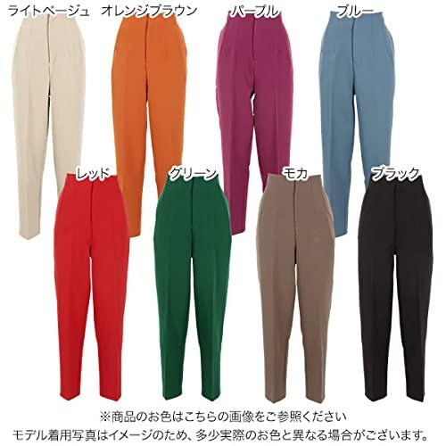[神戸レタス] [ 裾上げテープ付 ] セルフ裾直しハイウエストテーパードパンツ [M3473]