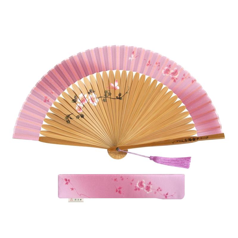  HOSEKKEN  レディース 婦人 〔 花雅ペンテ 水色/ピンク 〕 和装小物 丈夫 おしゃれ せんす 母の日 ギフト プレゼント