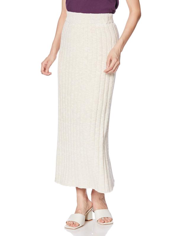 [マーキュリーデュオ] スカート リブタイトニットスカート レディース アイボリー 日本 F (FREE サイズ)